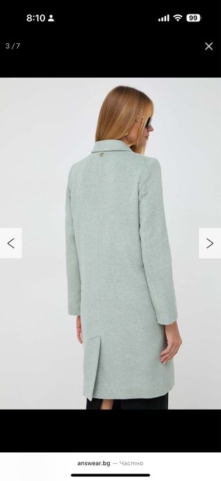 Уникално палто ментово twinset !!!