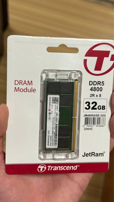 SODIMM DDR5 32GB 4800MHz Transcend JetRam (Новая)