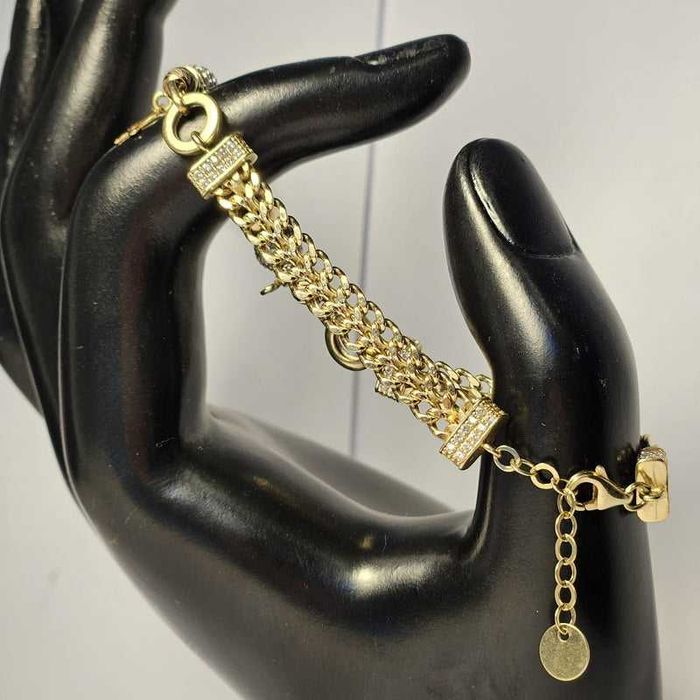 Bratara din aur galben 14K cu diferite accesorii, 8.54Grame