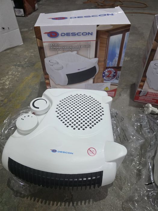 Aeroterma electrica 2000 W cu termostat si functie de ventilare DESCON DA-T201