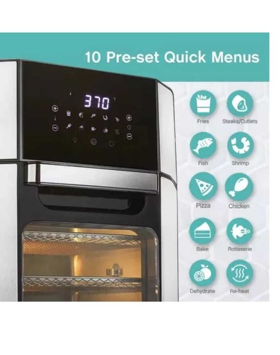 Еър фраер  фурна с горещ въздух JMK XXL 12 литрa - 10 в 1  без мазнина