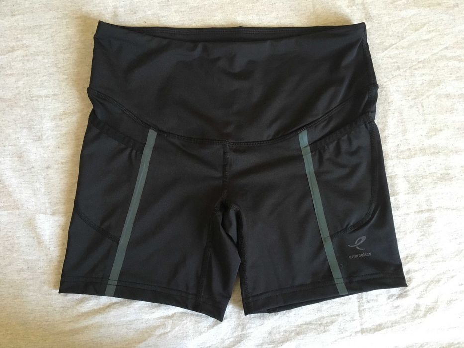 Къс спортен клин XS S черен с джобове / къси панталони за тренировка