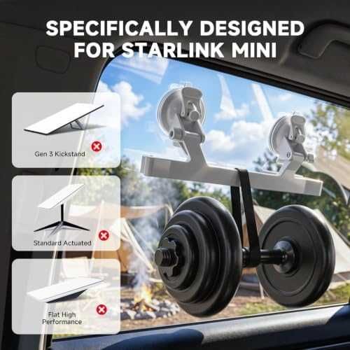 Нов държач Starlink Mini Car Mount автомобилна стойка с вендуза за табло стъкло