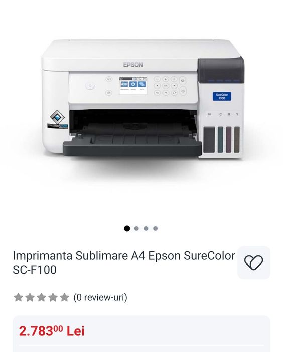 Pachet sublimare Epson SC-F100 + Brother ScanNCut SDX2250D + accesorii și consumabile BONUS