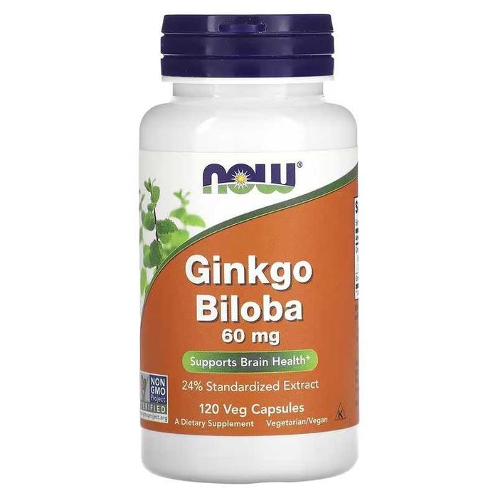 NOW Foods Гинкго билоба Ginkgo Biloba Ginkgo Biloba 60 мг и 120 мг
