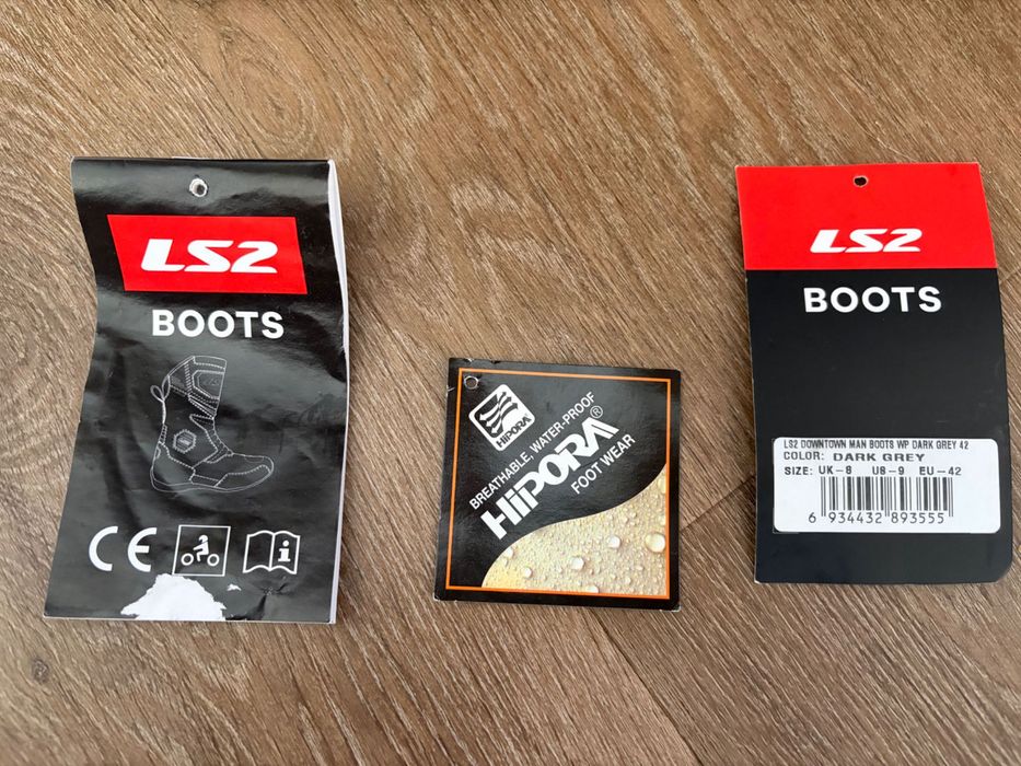 Италиански обувки за мотор LS2 номер 42 LS2 DOWNTOWN MAN BOOTS WP DARK GREY 42