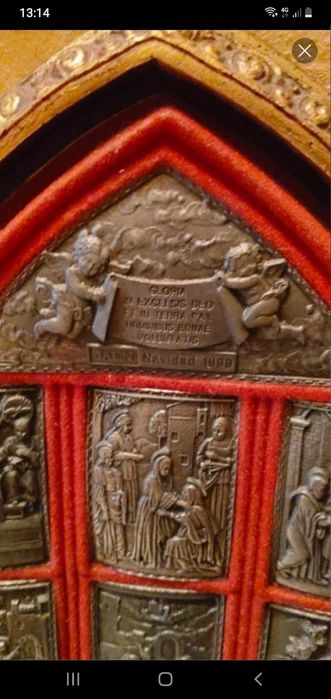 tablou religios cu Cina cea de taina in metal