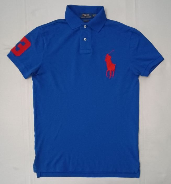 POLO Ralph Lauren Big Pony Polo Shirt оригинална тениска XS памучна синя поло фланелка
