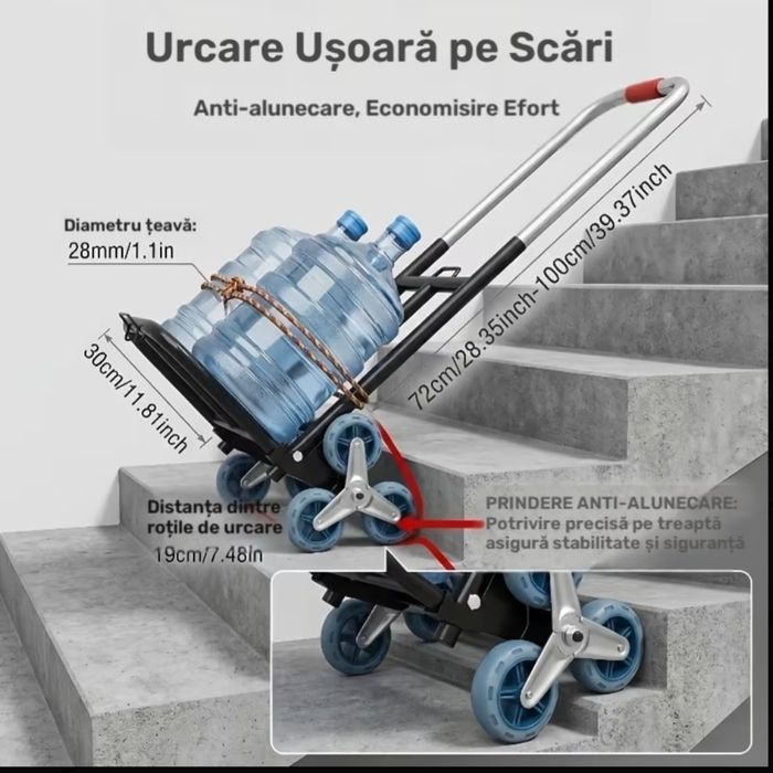 NOU!Cărucior de mână  pe 6 roți