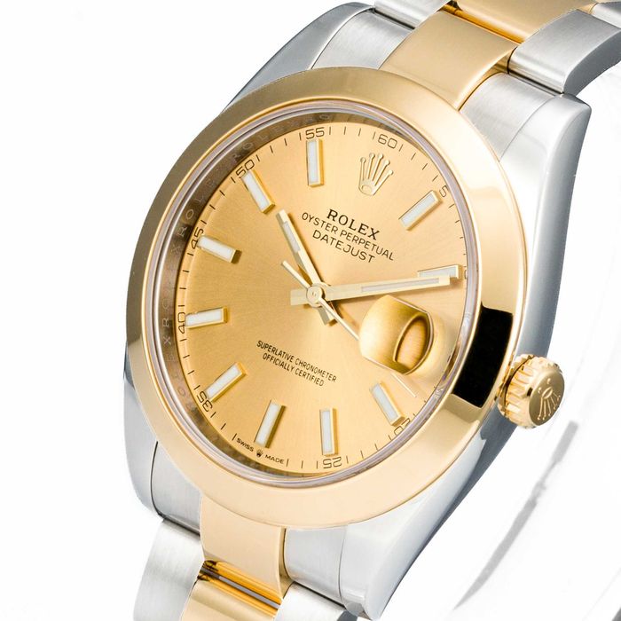 Rolex Datejust 41mm 126303 Steel & Yellow Gold Champagne dial
