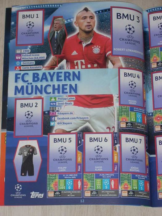 Oфициален стикер албум Шампионска лига 2016/17 UEFA Champions League