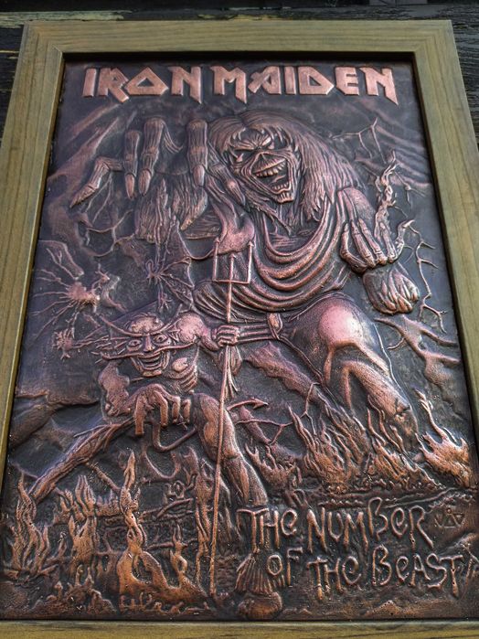 Vand tablou in relief (ipsos), Iron Maiden, The Number of the Beast