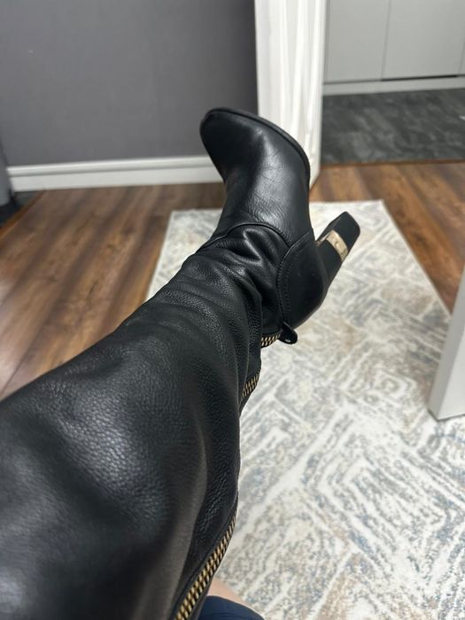 Кожаные итальянские сапоги батфорты