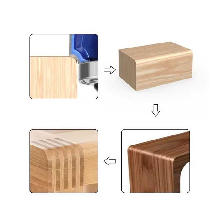 Фрезер за заобляне с долен лагер 8x26x1/2 R3 mm, Захват 8mm, 4032