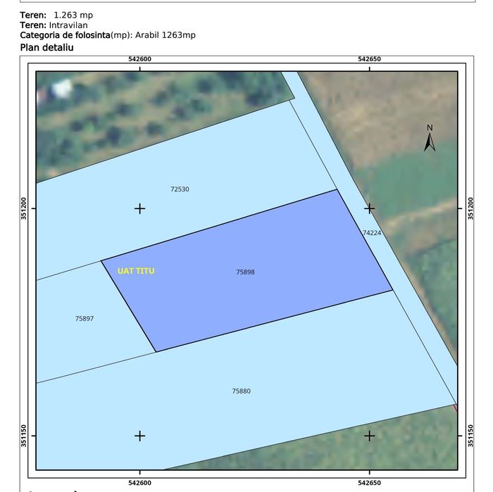 Teren intravilan 1263 mp - direct proprietar