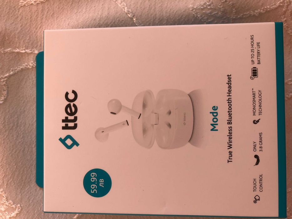 Bluetooth слушалки ttec Mode – бели, неразпечатани