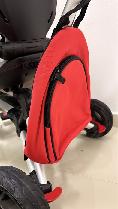 Tricicletă pentru copii pliabilă QPlay Nova Rubber - Roșie