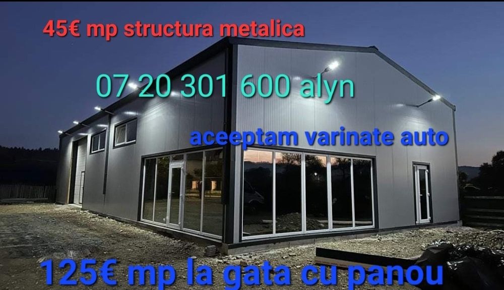 Hale structurii metalice pe comanda accept varinate auto