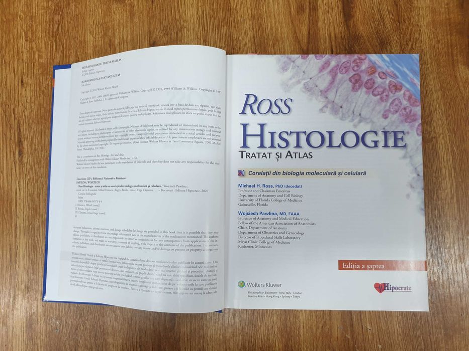 Ross Histologie: Tratat și Atlas, Wojciech Pawlina
