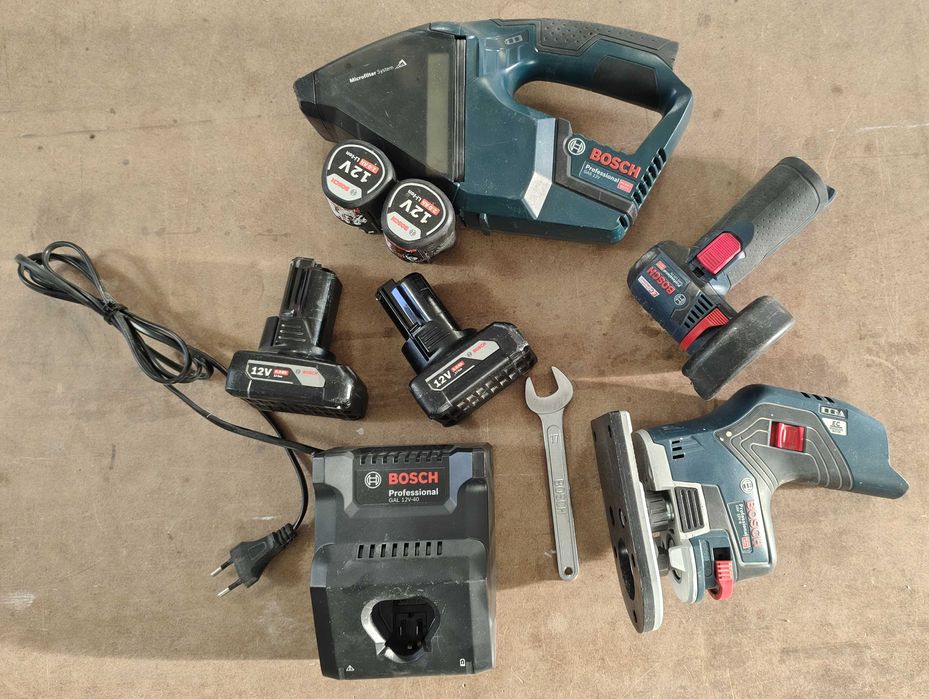 freza BOSCH GKF, flex GWS, aspirator GAS 12V