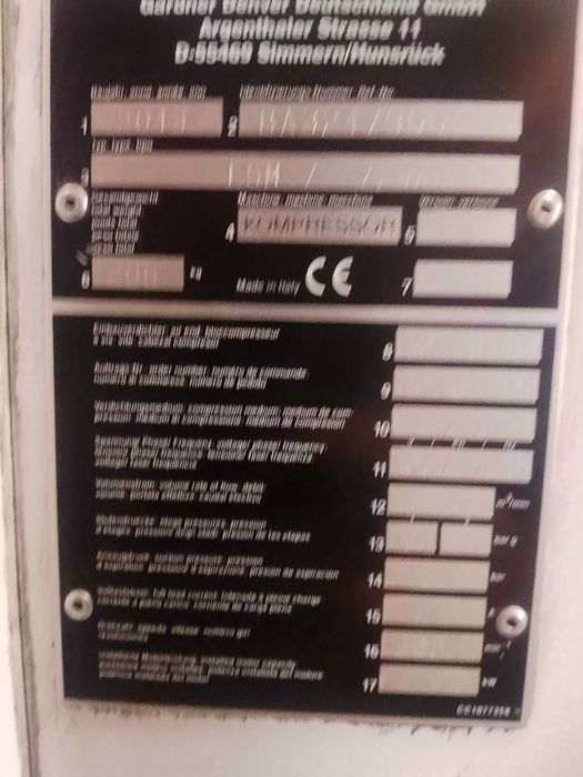 Винтов компресор Gardner Denver ESM7 бутилка 500л изсушител