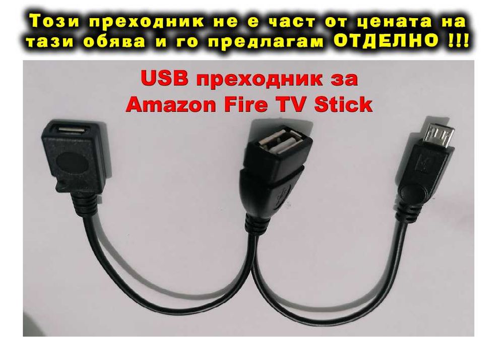 Amazon Fire TV Stick Адаптер LAN RJ45 - USB 2.0 за Интернет По Кабел