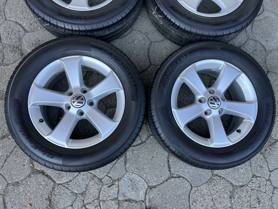 Jante aliaj 5x112mm, anvelope vara 215/60 R16, VW Passat, Sharan, Tiguan, Skoda Yeti