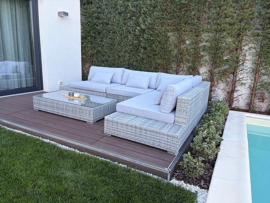 Set de grădină Paola (Loungegarnitur „Paola”), din colecția Bessagi Garden-ideal pentru terasă, balcon sau grădină - 2 canapele + măsuță.