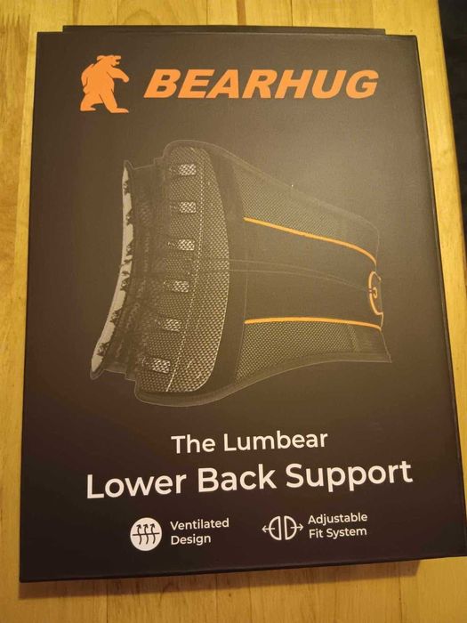 Поддържащ колан за гръб Bearhug - Регулируема лумбална скоба за гръб