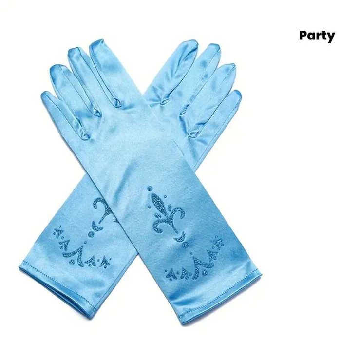 рокля на Елза от Фроузън с два подаръка светещ ластик и корона