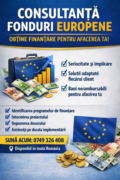 Consultanță Fonduri Europene – Obține finanțare pentru afacerea ta!