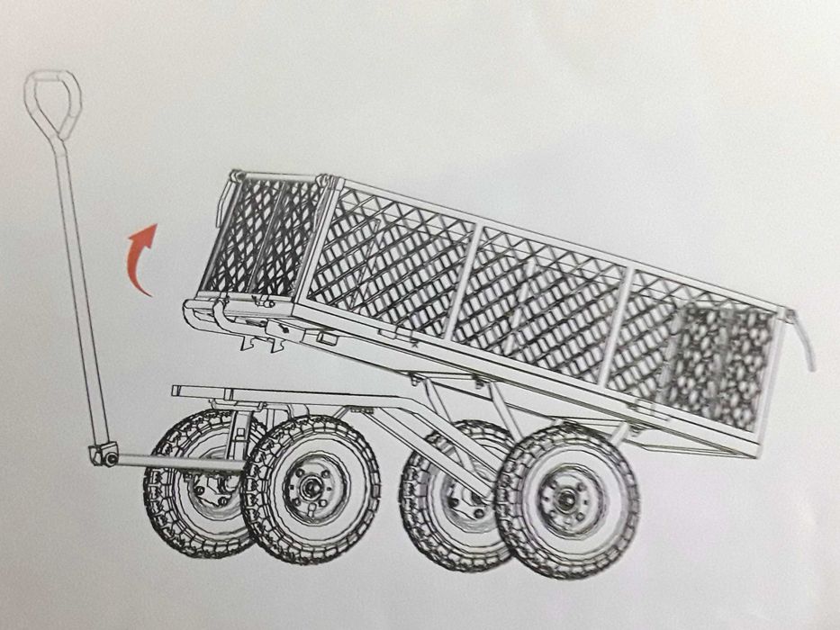 Carucior pentru grădină cu sistem de basculare NOU - 390 Lei