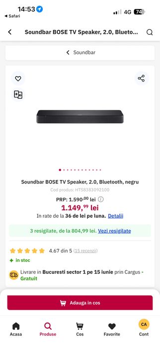 Soundbar Bose 431974