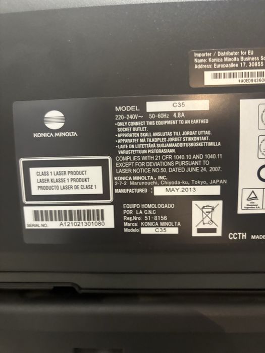 2 multifunctionale konica minolta C35
