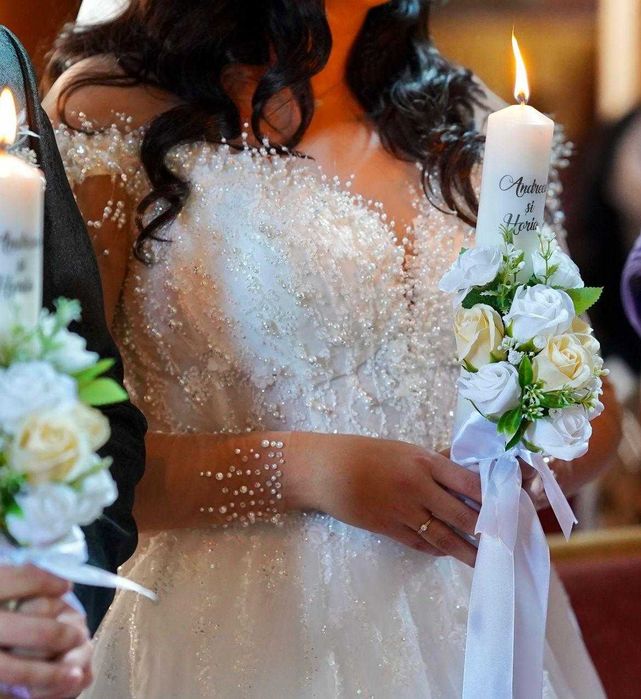 Rochie de mireasă XL stil Prințesă / A-Line – Curățată Profesional