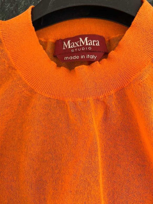 Блуза с къс ръкав MaxMara Studio Cotton organza jumper, размер L