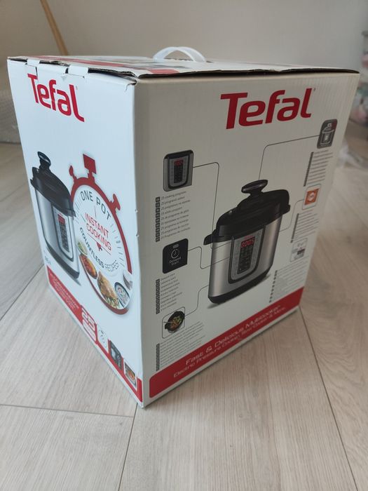 Oala sub presiune electrica TEFAL One Pot CY505E30, 5.8l, 1200W, 25 programe, argintiu-negru de vanzare