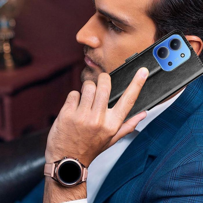 Кожен калъф тип тефтер за xiaomi poco c85 4g