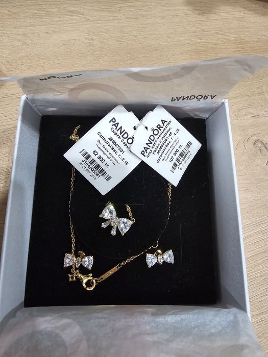 Комплект Новый Pandora Колье и Серьги