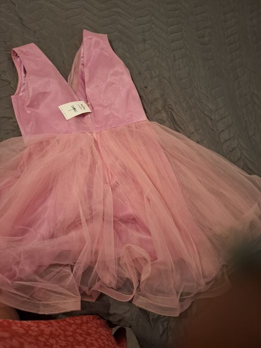 Rochie roz voal vaporos mărimea 44