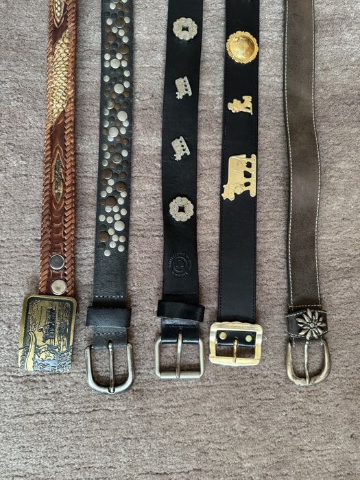 Curele din piele  cu accesorii metalice