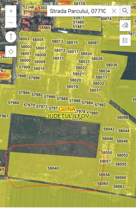 Teren intravilan destinat locuinte parcului primarie glina parcelabil