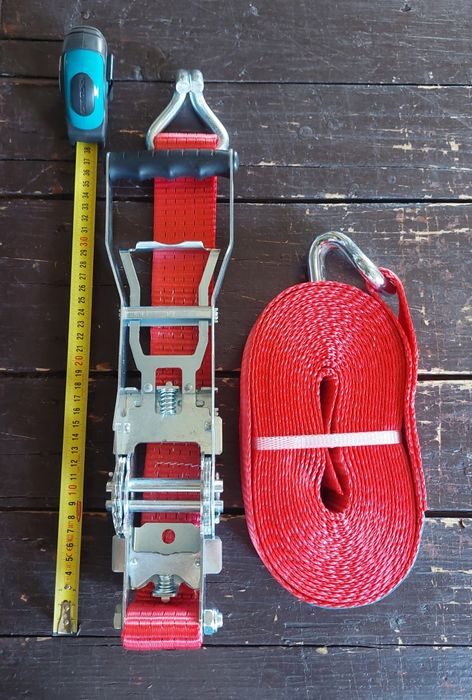 Колан за багаж с усилена тресчотка 37см (500daN) 5 тона 8 метра