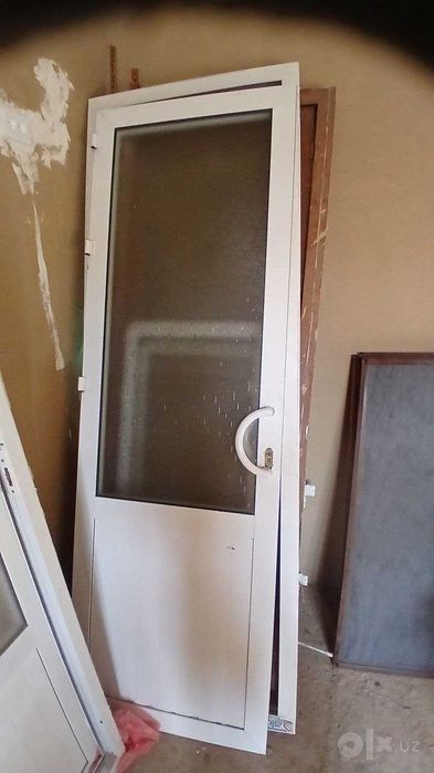 Иккита эшик Аква (ок ранг). Двери Аква 2 штуки белый и коричневые 3 шт