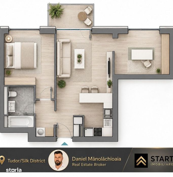 Apartament 3 camere Tudor Vladimirescu, bloc nou, Silk district