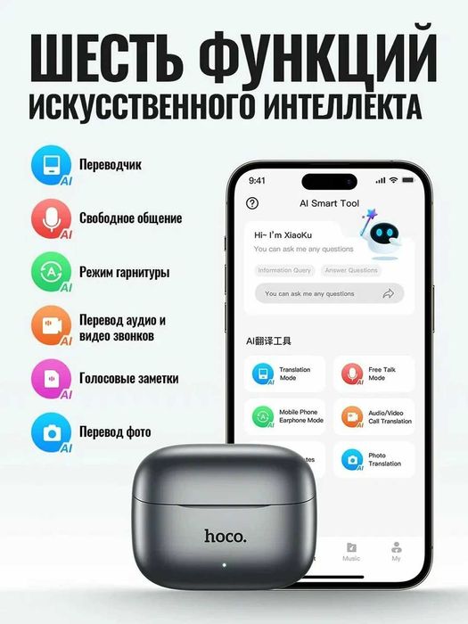 Наушники Беспроводные HOCO EQ27  функцией шумоподавления
