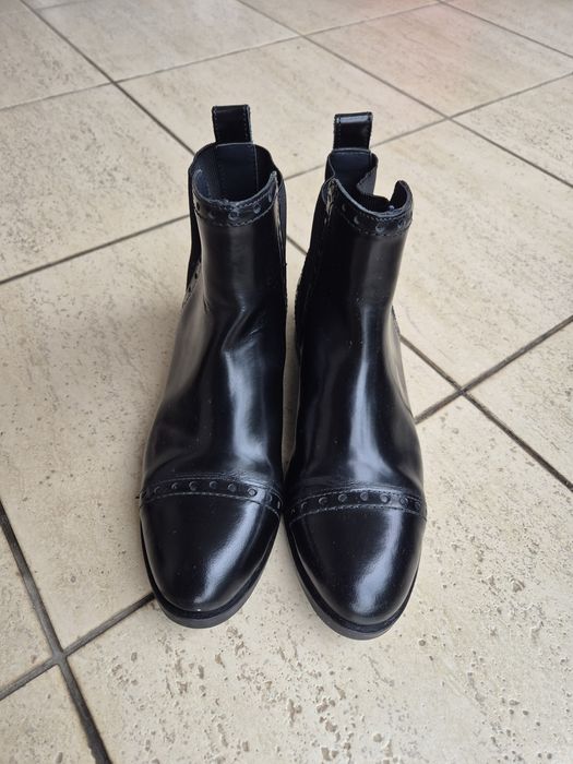 Ghete Cizme Chelsea Tommy Hilfiger din piele neagra marimea 37