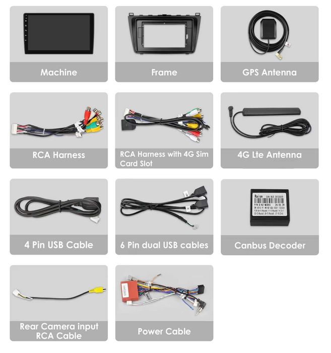 Мултимедия 9" ANDROID 14 за MAZDA 6 II CARPLAY навигация GPS RDS DSP