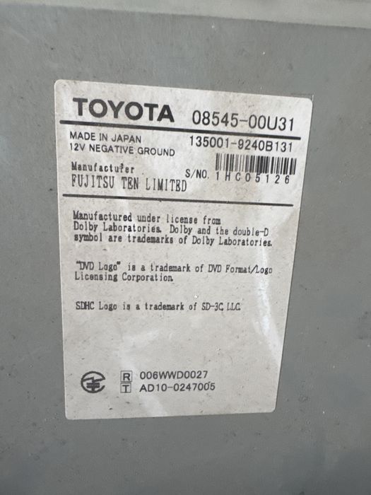 Alphard  магнитола сатылады.