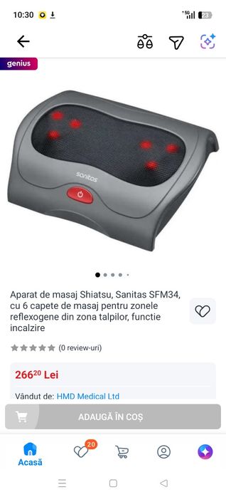 Aparat de masaj Shiatsu, Sanitas SFM34